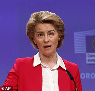 Ursula von der Leyen (pictured), the European Commission President, has advised people to wait before making their holiday plans